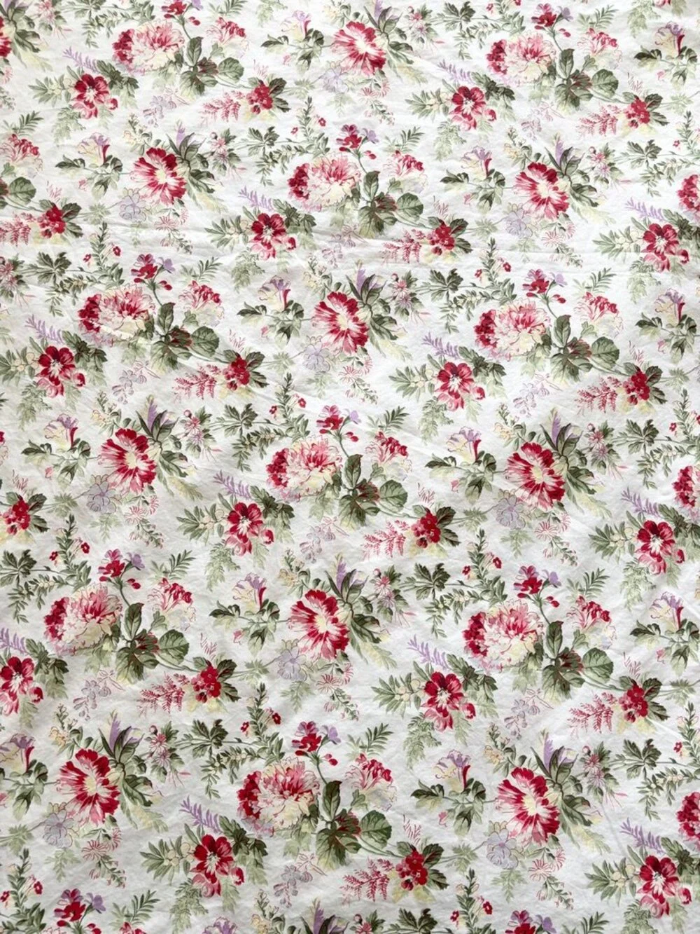 POTTERY BARN 100% Cotton Floral TWIN Duvet